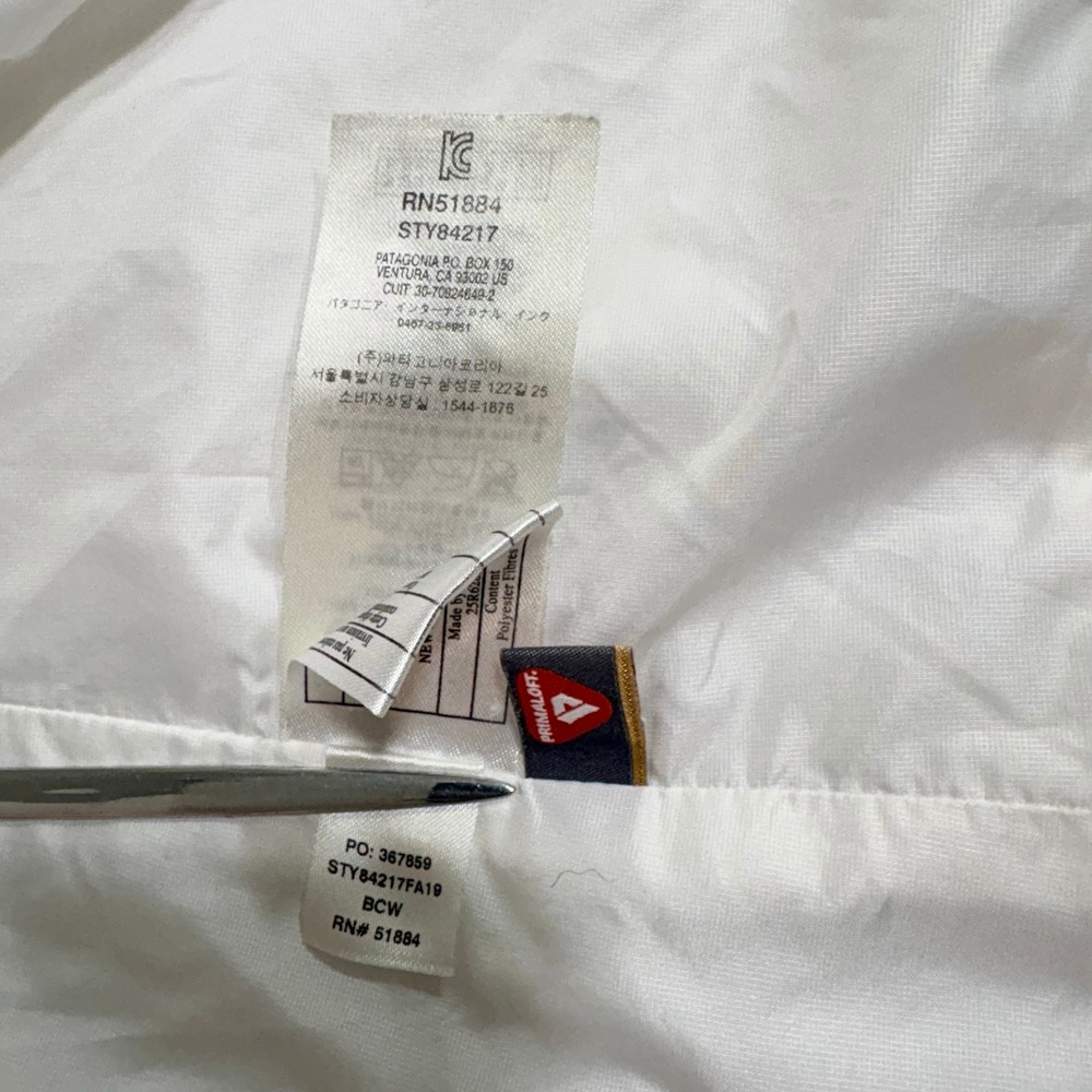 Patagonia Nano Puff Jacket Women XS White Quilted Full Zip Insulated - Picture 7 of 10